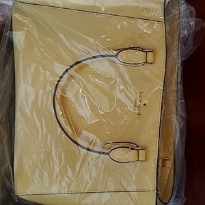 kate spade Yellow Satchel Tote with Top Handles